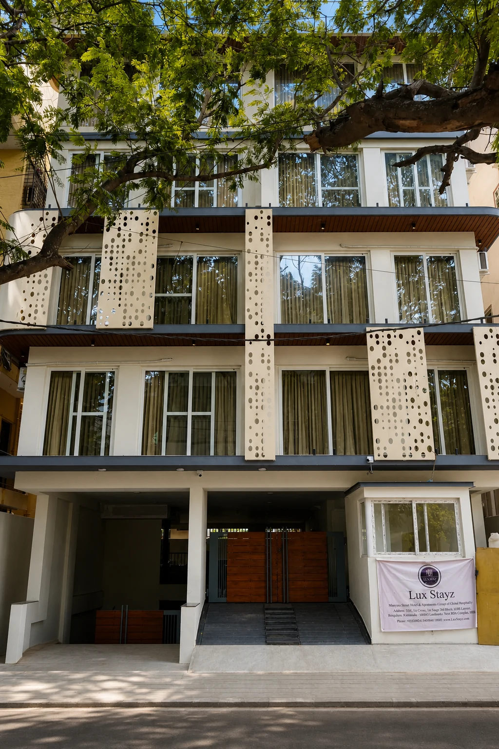 Street-facing exterior of the LuxStayz residence